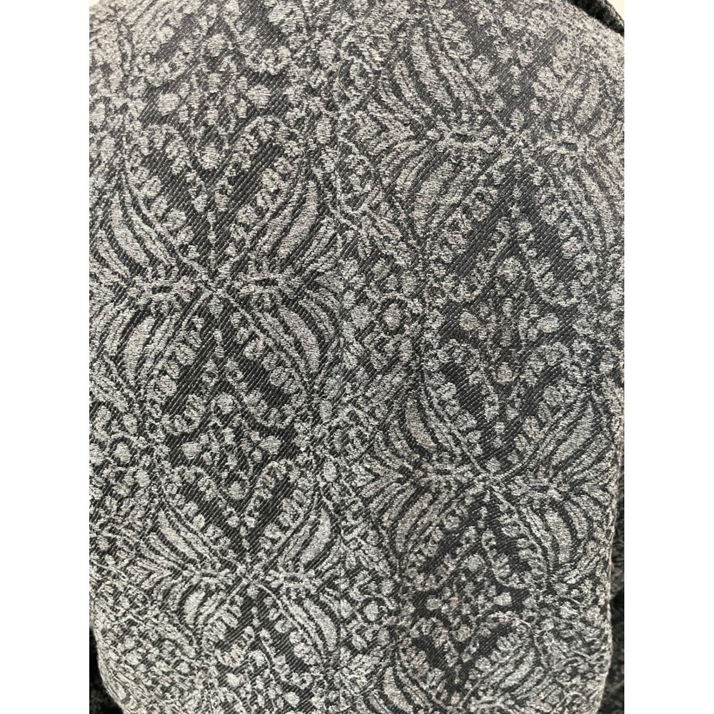 Coldwater Creek Grey Black Jacquard Wool Blend Blazer Jacket Size 8 Office Wear - Picture 4 of 7